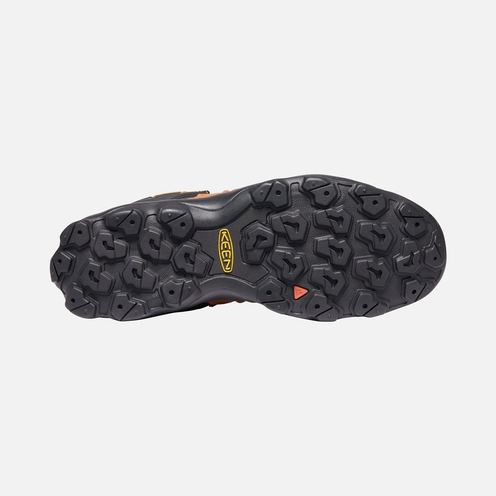 Keen Outdoor Bot Erkek Turuncu/Siyah - Venture Mid Waterproof - Türkiye PQZY13507